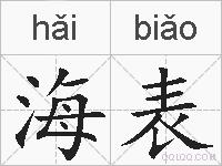 海表的拼音