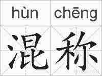 混称的拼音