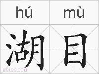 湖目的拼音