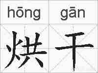 烘干的拼音