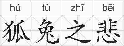 狐兔之悲的拼音