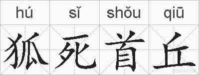 狐死首丘的拼音