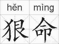 狠命的拼音