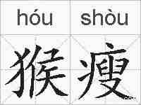 猴瘦的拼音