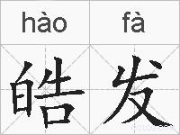皓发的拼音