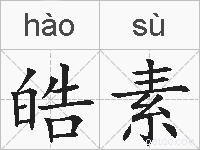 皓素的拼音