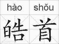 皓首的拼音
