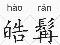 皓髯的拼音