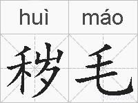 秽毛的拼音