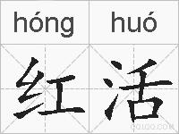 红活的拼音