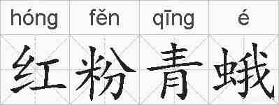 红粉青蛾的拼音