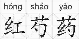 红芍药的拼音