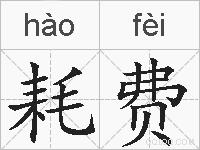 耗费的拼音