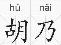 胡乃的拼音