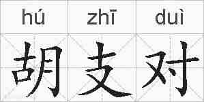 胡支对的拼音