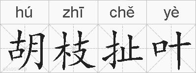 胡枝扯叶的拼音