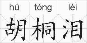 胡桐泪的拼音