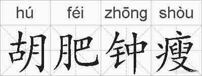 胡肥钟瘦的拼音