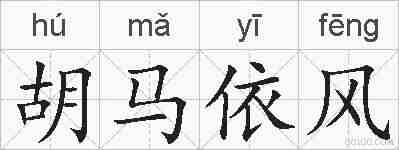 胡马依风的拼音