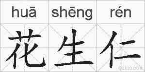 花生仁的拼音