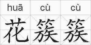 花簇簇的拼音