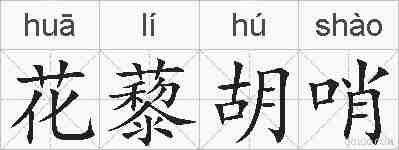 花藜胡哨的拼音