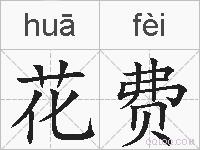 花费的拼音