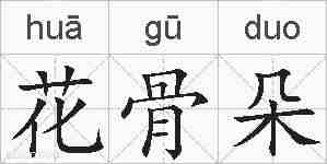 花骨朵的拼音