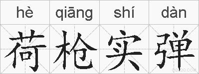 荷枪实弹的拼音
