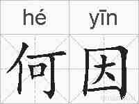 何因的拼音