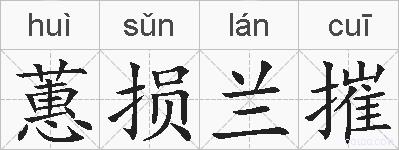 蕙损兰摧的拼音