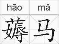 薅马的拼音
