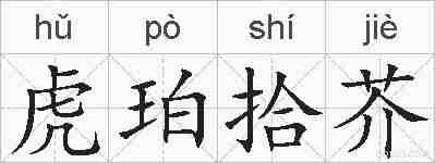 虎珀拾芥的拼音