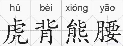 虎背熊腰的拼音