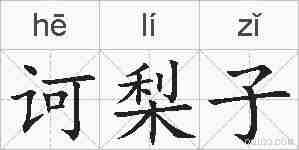 诃梨子的拼音
