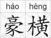 豪横的拼音