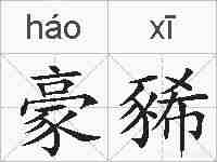豪豨的拼音