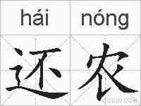 还农的拼音