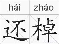还棹的拼音