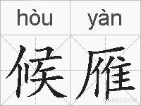 候雁的拼音