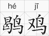 鹖鸡的拼音