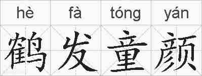 鹤发童颜的拼音