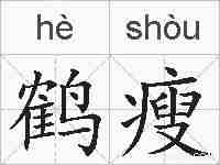 鹤瘦的拼音