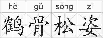 鹤骨松姿的拼音