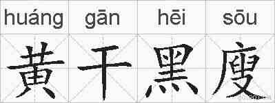 黄干黑廋的拼音