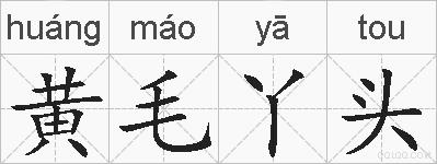 黄毛丫头的拼音