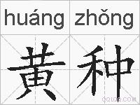 黄种的拼音