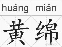 黄绵的拼音