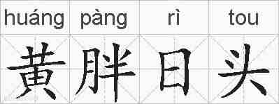 黄胖日头的拼音