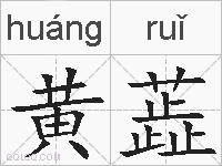 黄蕋的拼音